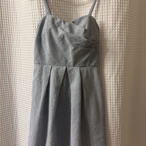 Light Blue Striped Mini Dress